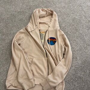 Cream colored Aviator Nation zip up hoodie! 
Size XL